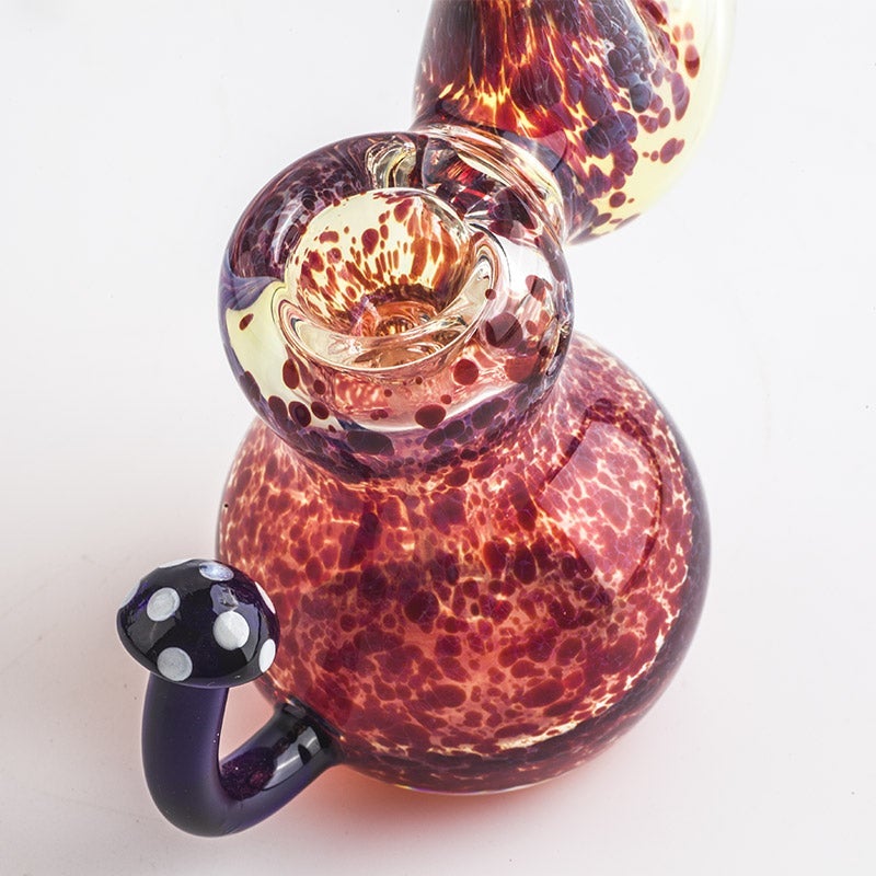 Lava Red Frit Sherlock Bubbler w/ Maria Ring