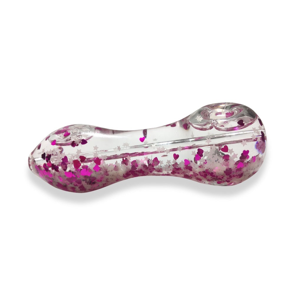 Sparkly Glitter Glass Pipe (Random Color)