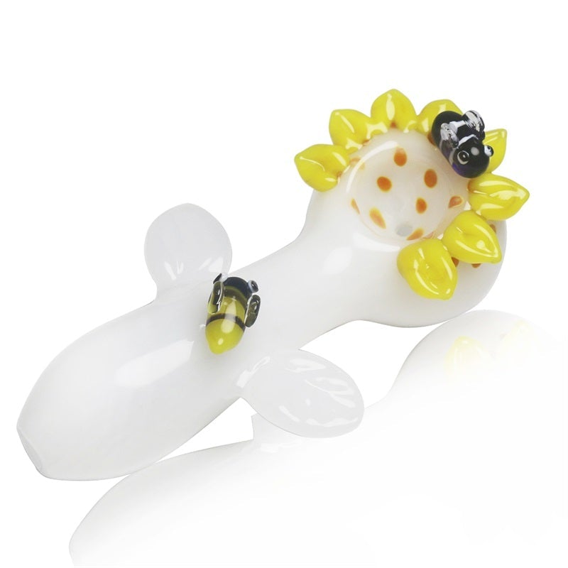 Sunflower Glass Spoon Pipe