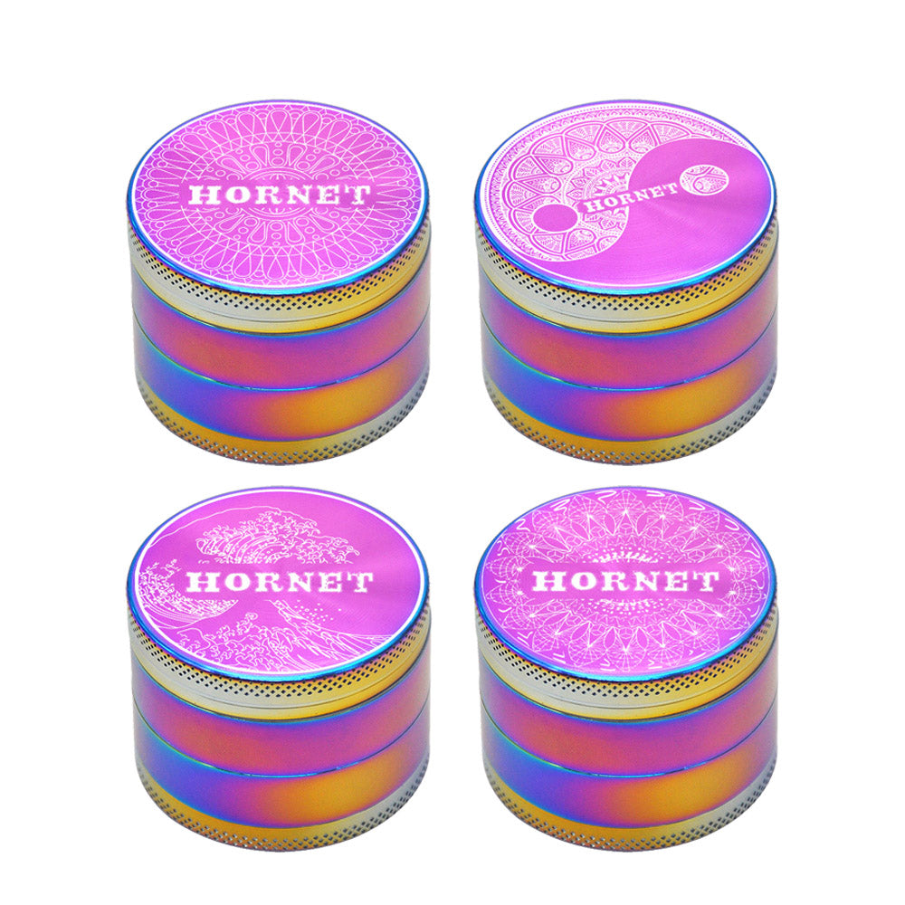 Rainbow Aluminium Alloy 2 Herb Grinder 4 Piece