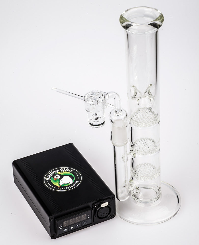 Quartz Enail W/ Honeycomb Perc Dab Rig Bundle