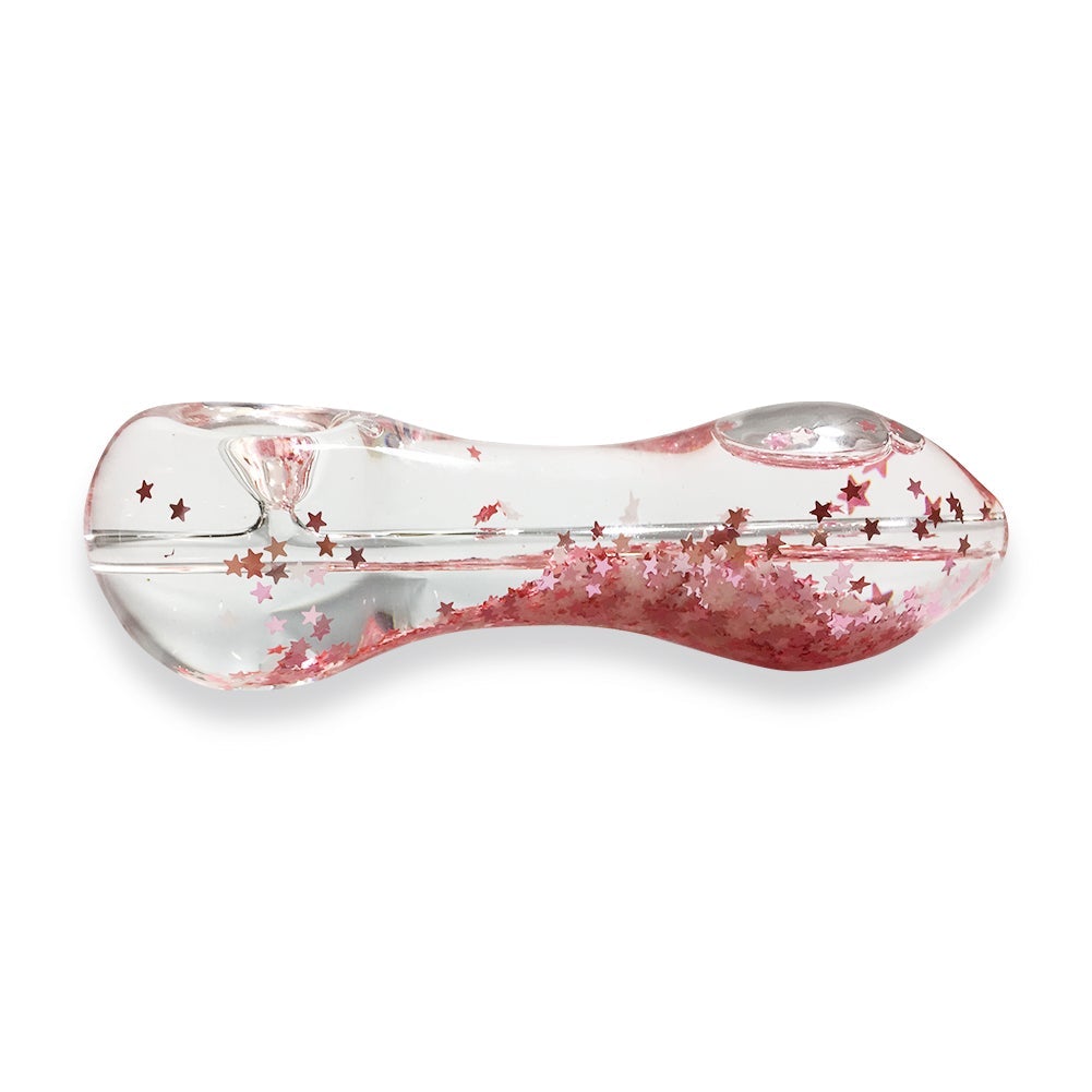 Sparkly Glitter Glass Pipe (Random Color)