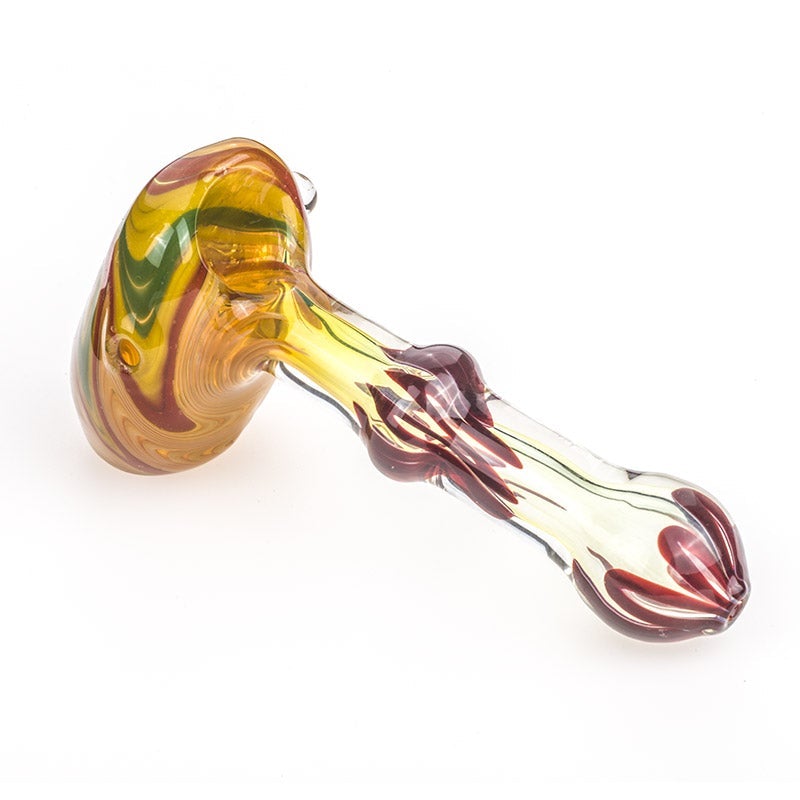 Swirl Fumed Glass Hammer Bubbler