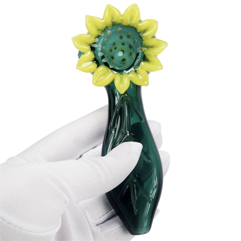 Sunflower Glass Novelty Pipe