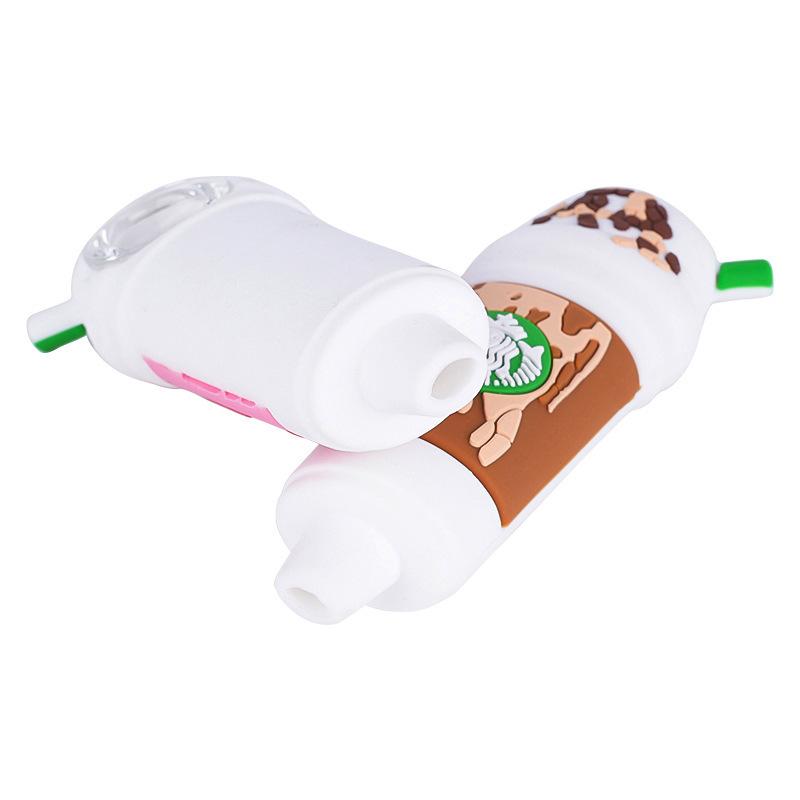Ice Cream Silicone Pipe with Glass Bowl