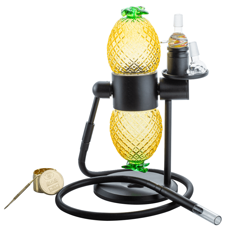 Pineapple Gravity Bong w/ Weed Grinder Bong Bowl Dabber Set