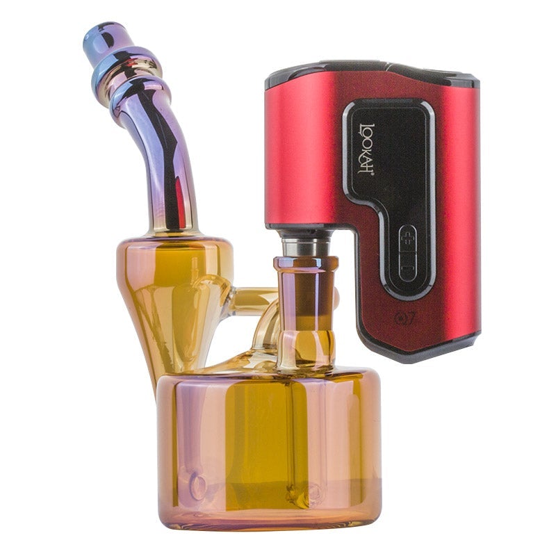 Dual Chamber Recycler Dab Rig w/ Lookah Q7 Electric Dab Nail Set