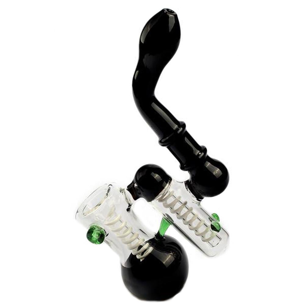 Double Chamber Bubbler One Hitter Pipe w/ Soc Peak Dab Vaporizer Set
