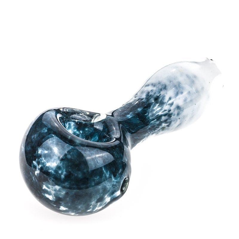 Handmade Darkblue Frit Glass Pipe
