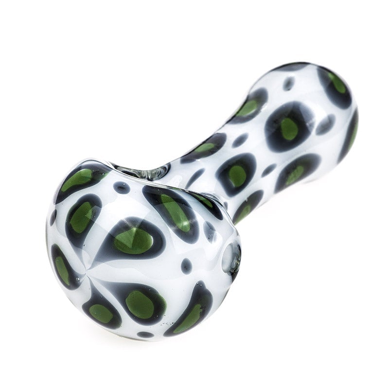 Glass Spoon Pipe with Leopard Print