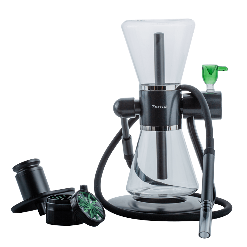 SANDGLAS Gravity Bong w/ Herb Grinder Bong Bowl Set