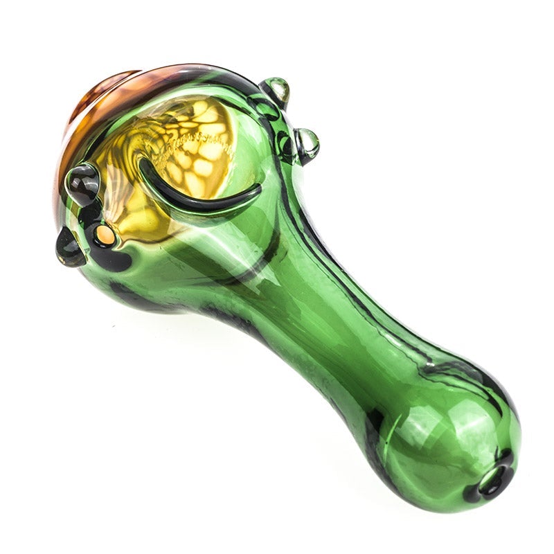 Honeycomb Green Glass Pipe