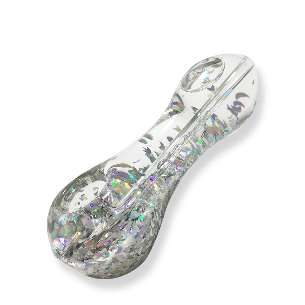 Sparkly Glitter Glass Pipe (Random Color)
