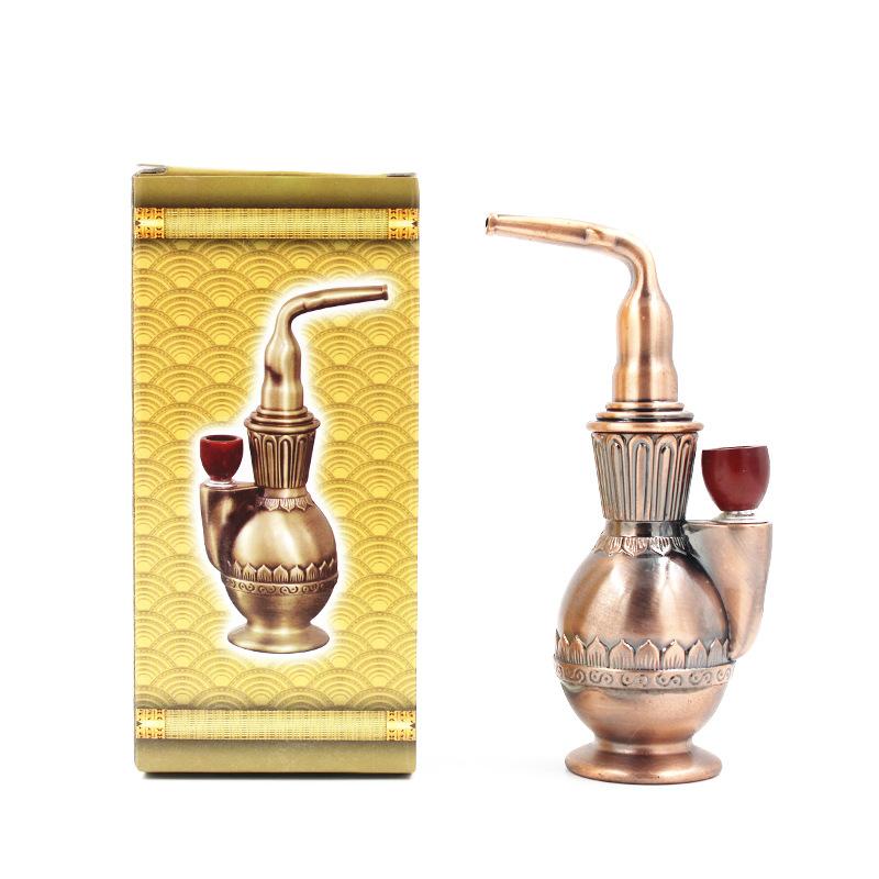 6.0 Lotus Pattern Small Gourd-Shaped Water Pipe