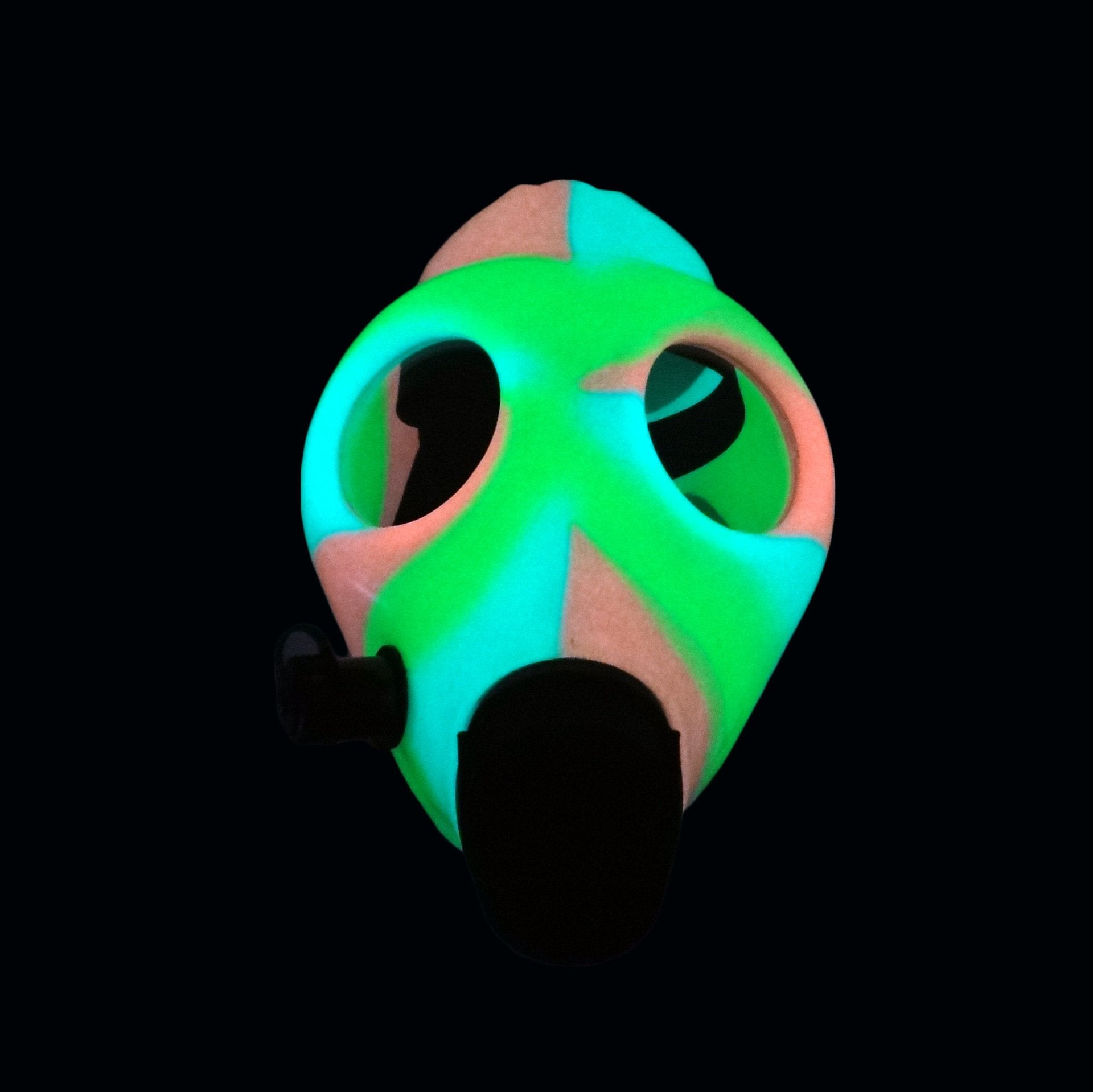 Luminous Silicone Gas Mask Bong w/ Acrylic Water Pipe