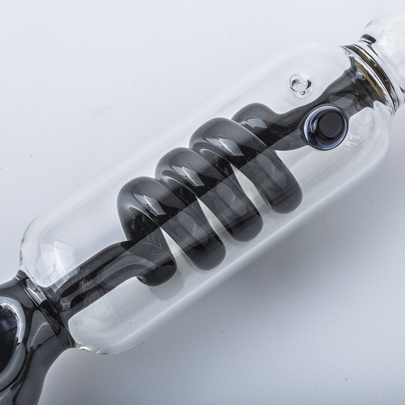 Black Glycerin Freezable Coil Glass Hand Pipe
