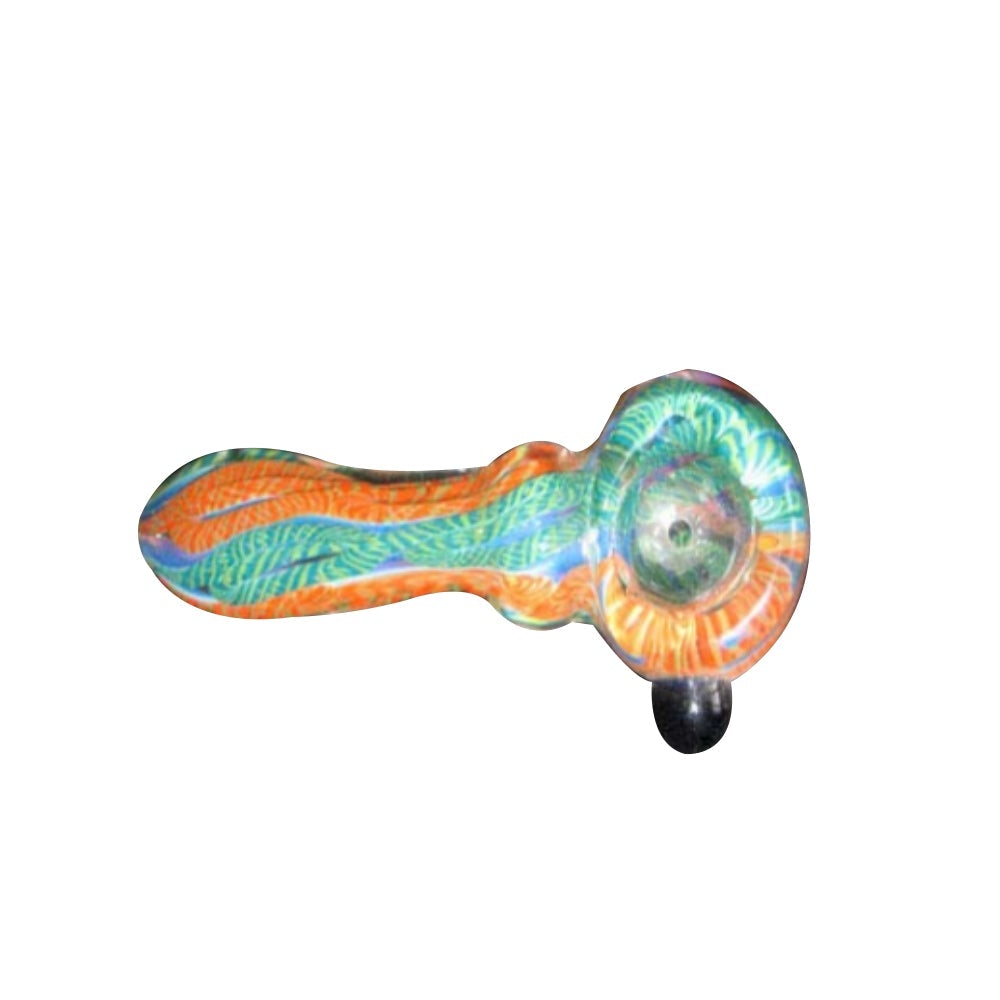 Three-Toned Glass Spoon Pipe w/ Marble