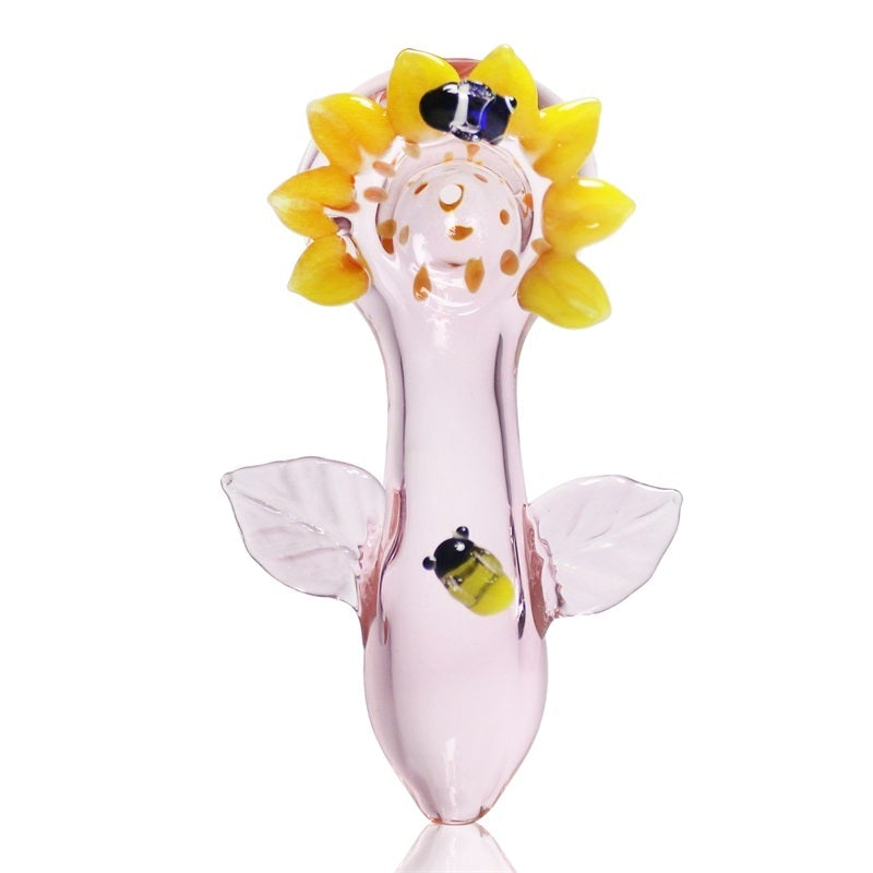 Sunflower Glass Spoon Pipe