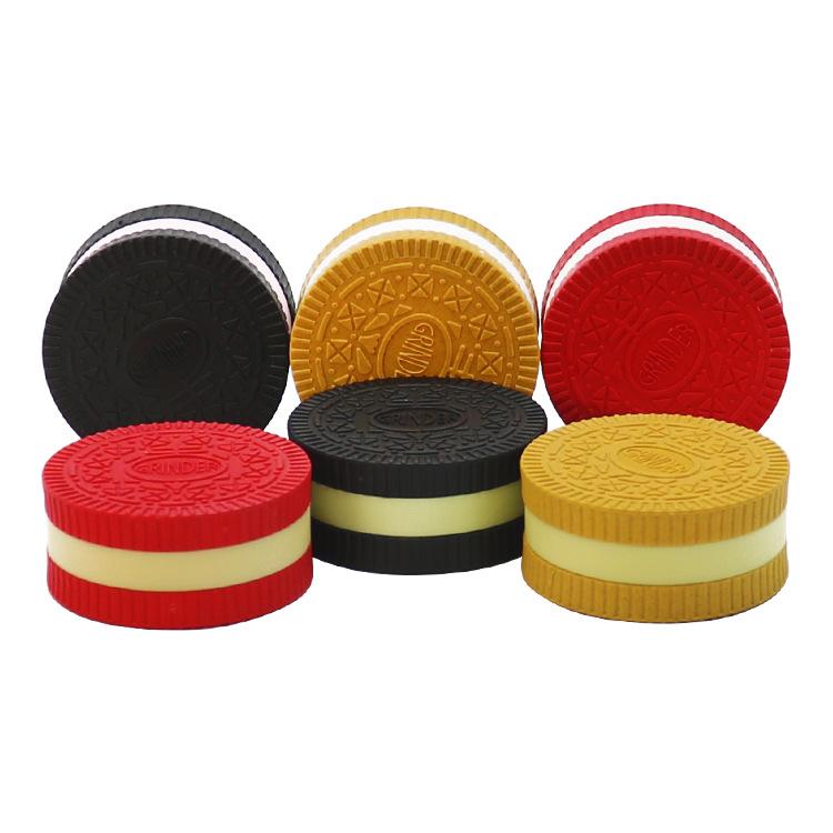 56mm Biodegradable Oreo-Shaped Grinder Random Color