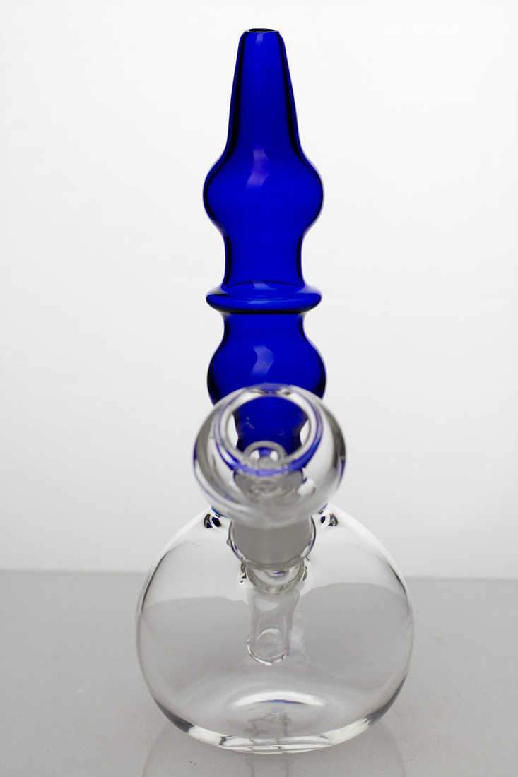 7 2-in-1 Blue glass water bubbler