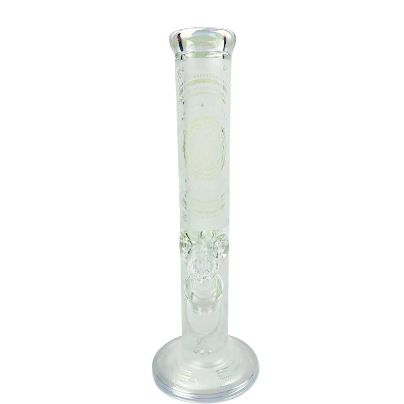 14 Printed Straight Tube Glass Bong