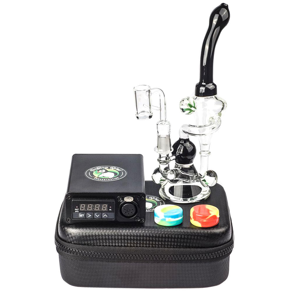 Quartz Enail W/ Flower Pendant Recycler Dab Rig Bundle