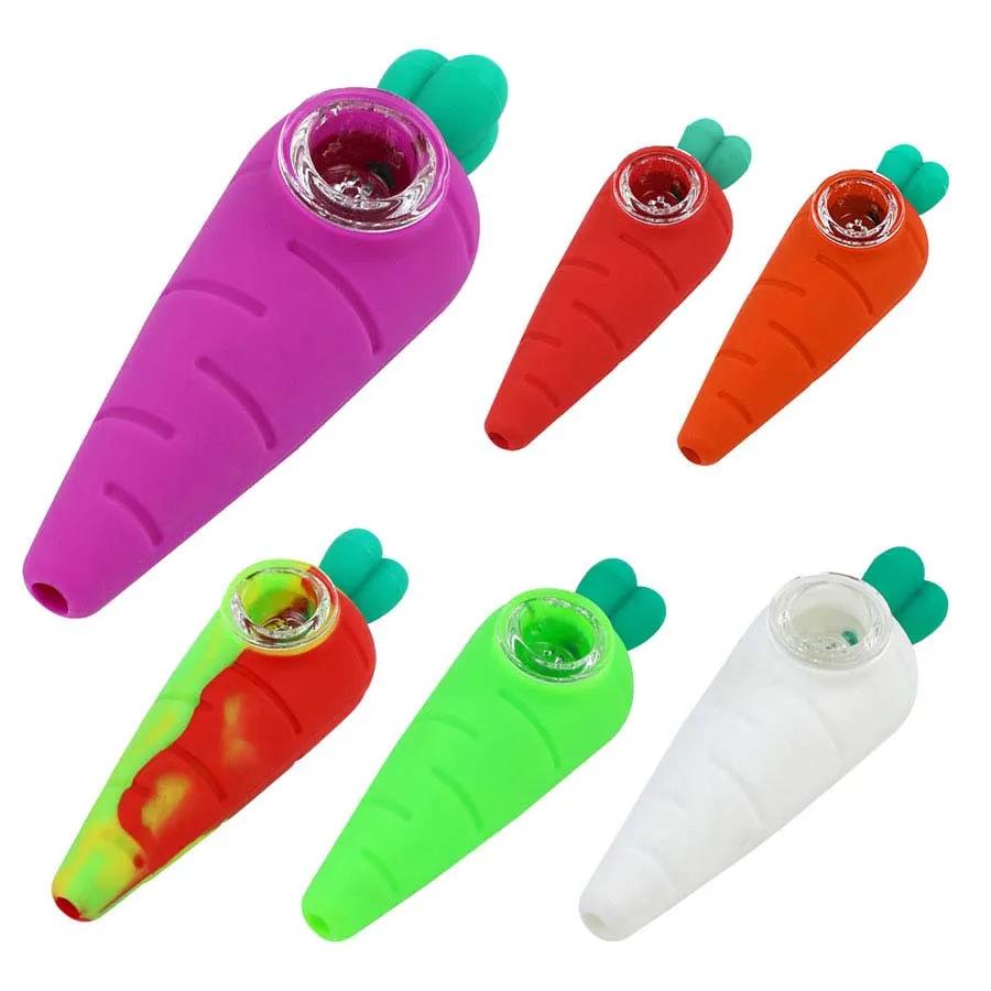 Carrot Silicone Smoking Pipe