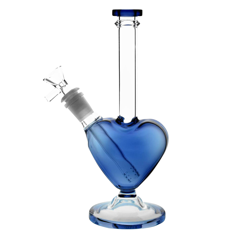 Love Heart Shaped Glass Bong (Random Color)