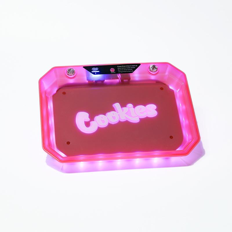 LED Luminous Plastic Cigarette Rolling Tray