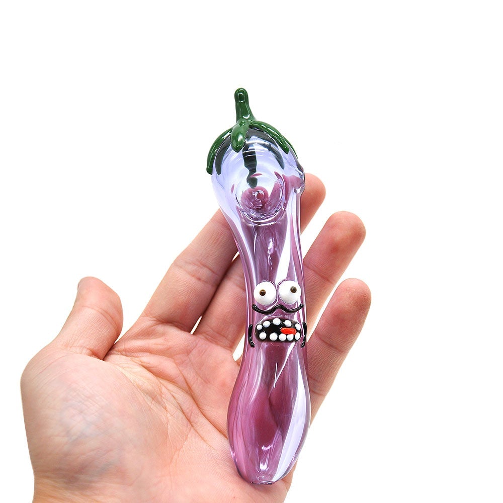Eggplant Novelty Glass Pipe