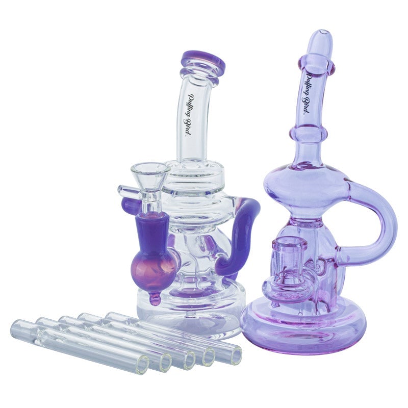 Recycler Showerhead Dab Rig Mini Banger Hanger Rig and Chillum Set