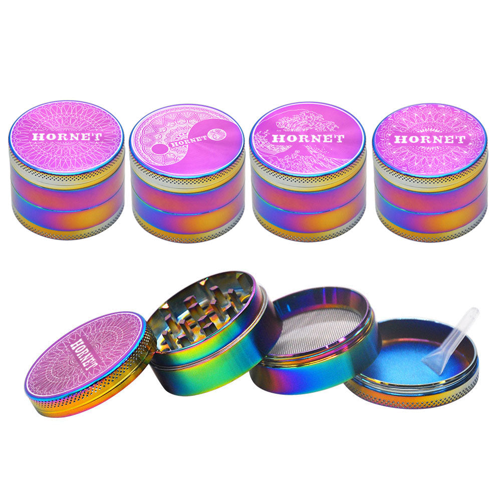 Rainbow Aluminium Alloy 2 Herb Grinder 4 Piece
