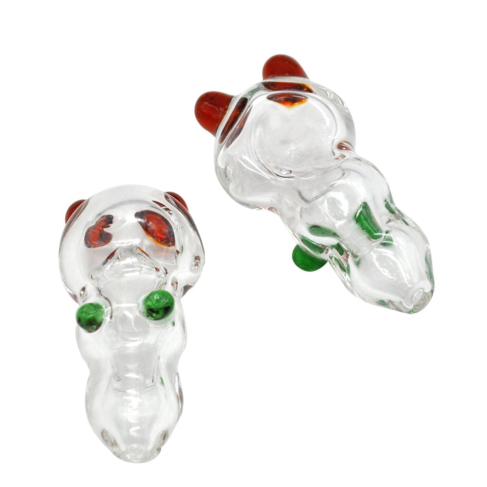 Clear Glass Pipe w/ Two Ears