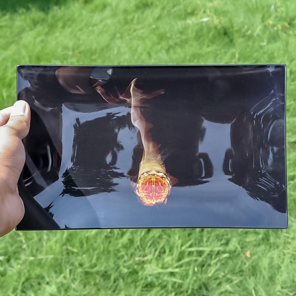 Anti Falling Glass Cigarette Smoking Rolling Tray