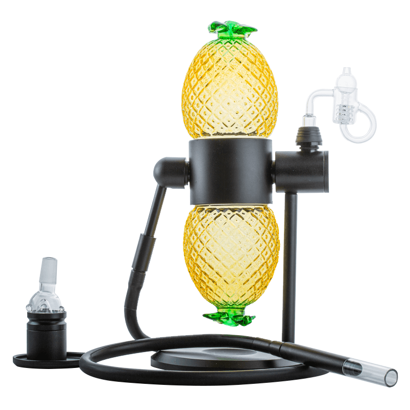 Pineapple Gravity Bong w/ Diamond Knot Quartz Banger Set