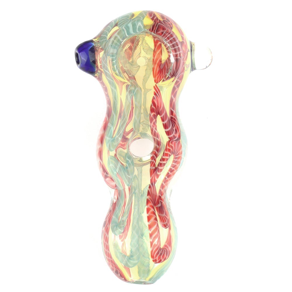 4.3 Mini Fumed Glass Donut Spoon Pipe w/ Milli Scheme