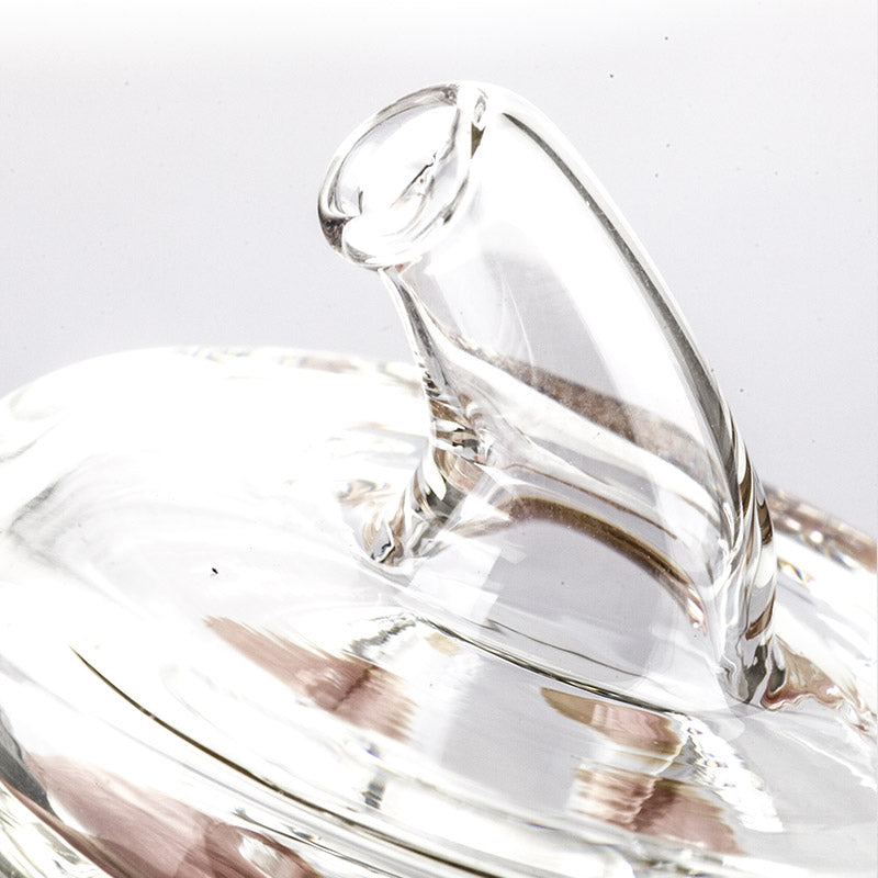 Clear Disc Glass Carb Cap