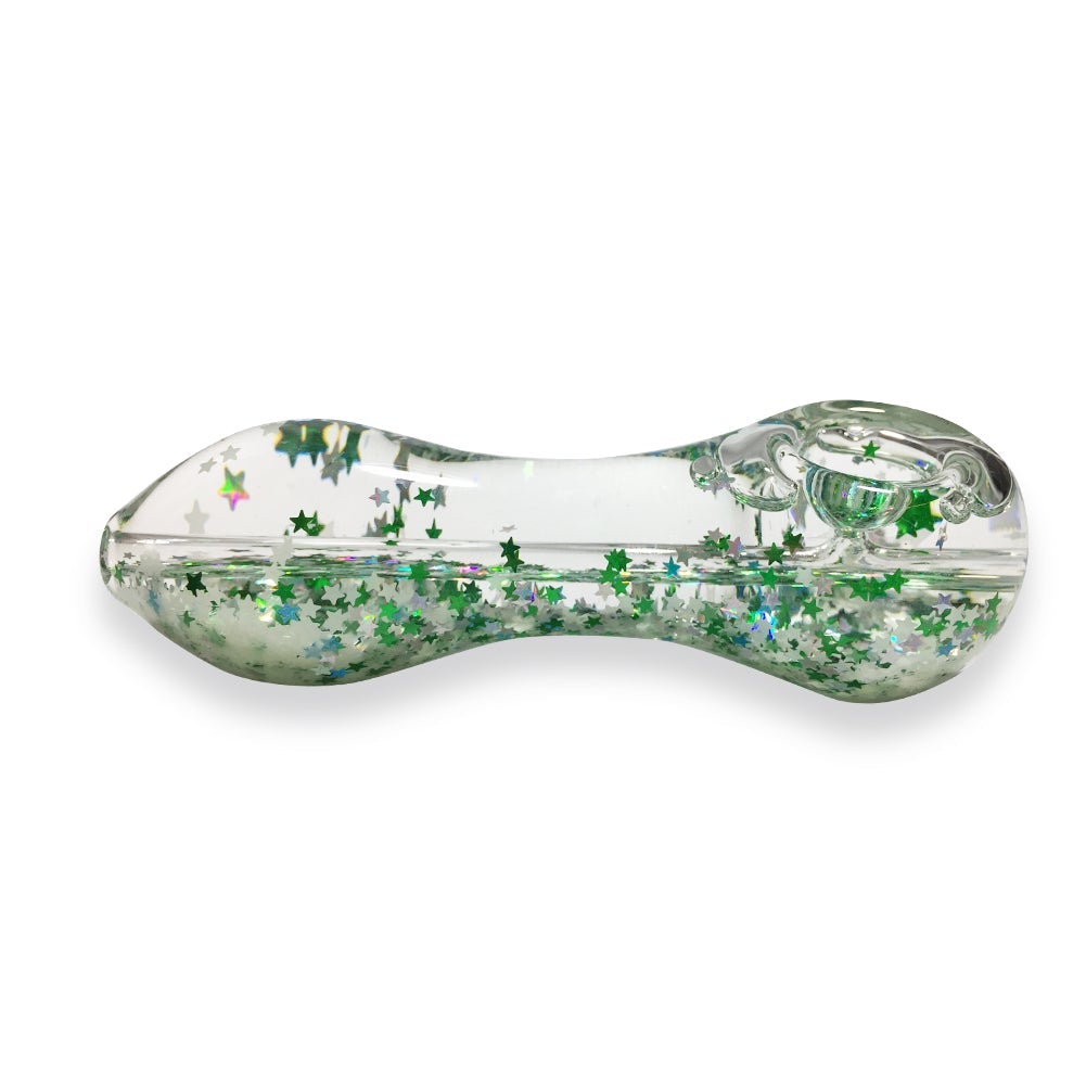 Sparkly Glitter Glass Pipe (Random Color)