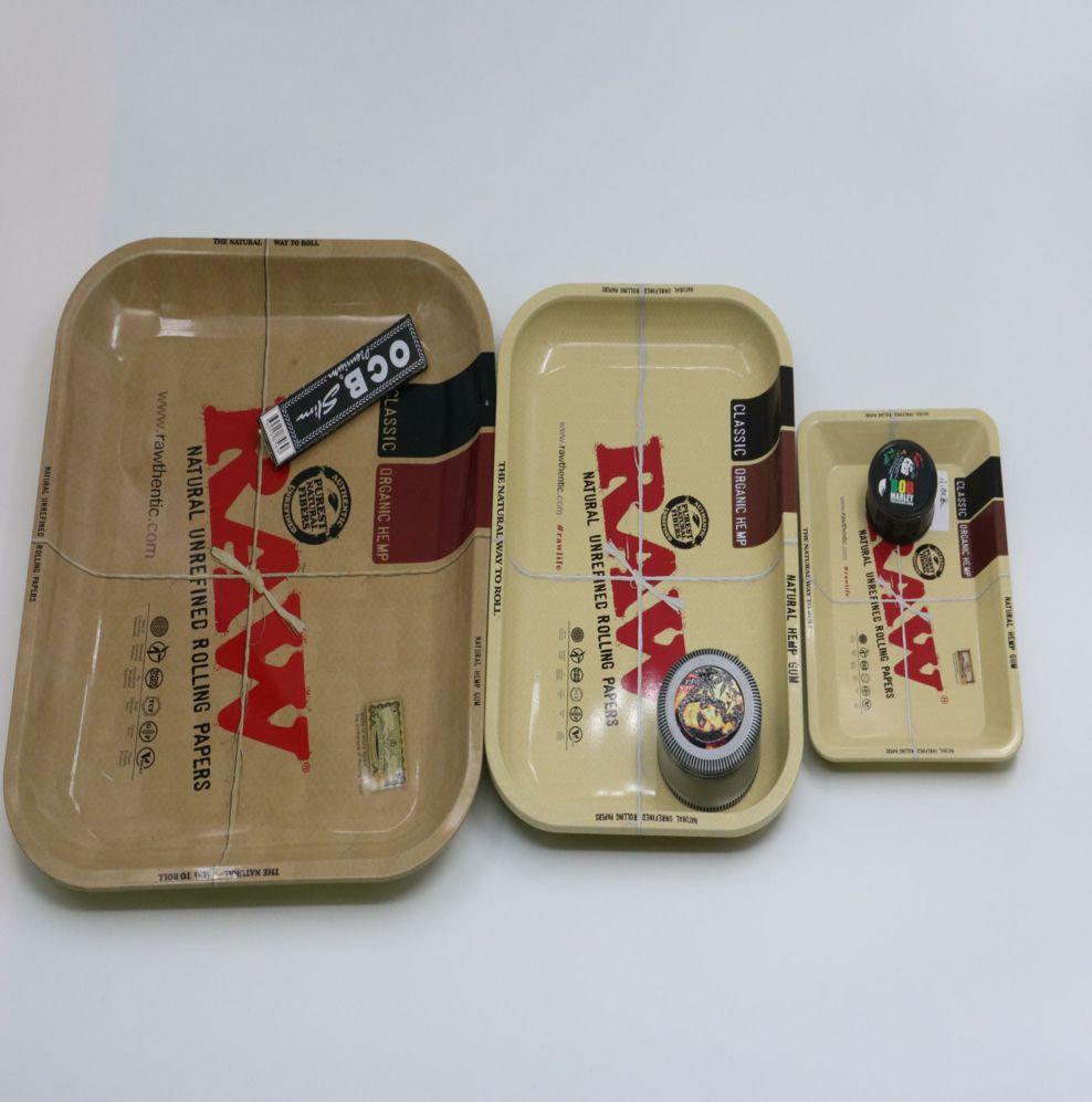 RAW Hand Rolled Cigarette Metal Rolling Tray