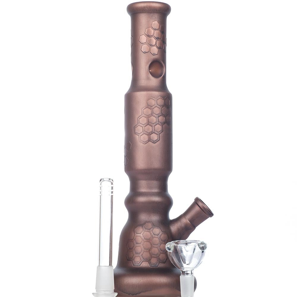 12 Bee Hive Beaker Glass Bong