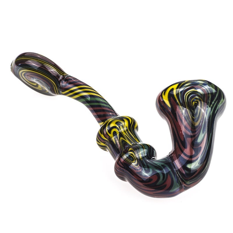 Spiral Glass Sherlock Pipe w/ Maria Rings