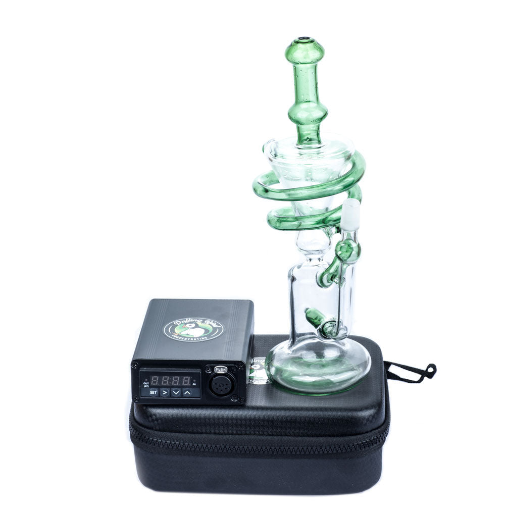 Quartz Enail W/ Spiral Recycler Dab Rig Bundle