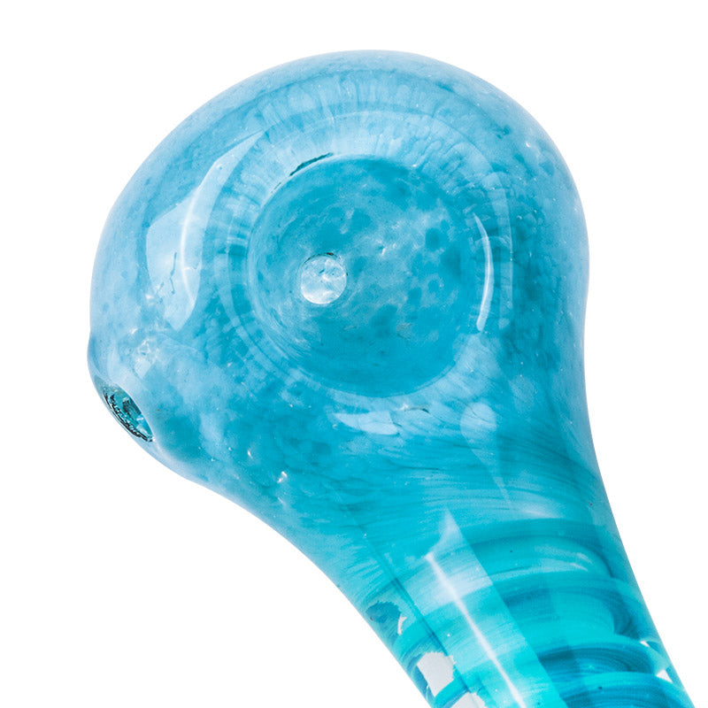 Blue Spiral Pattern Glass Pipe