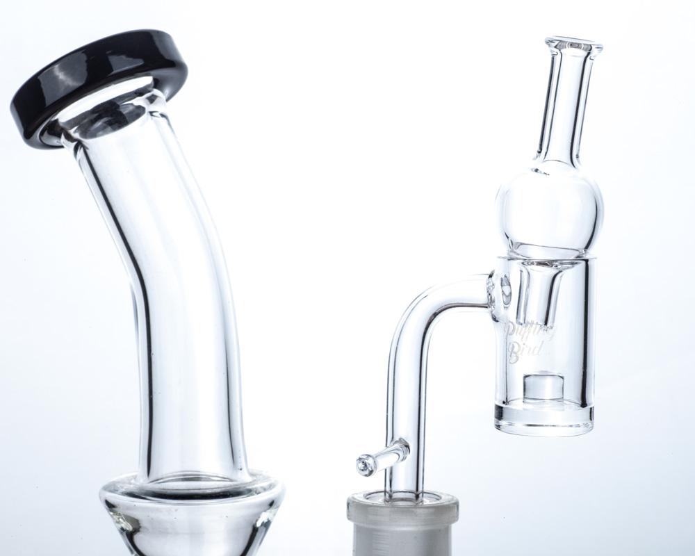 Honeycomb Glass Bong Set w/ Quartz Banger and Carb Cap