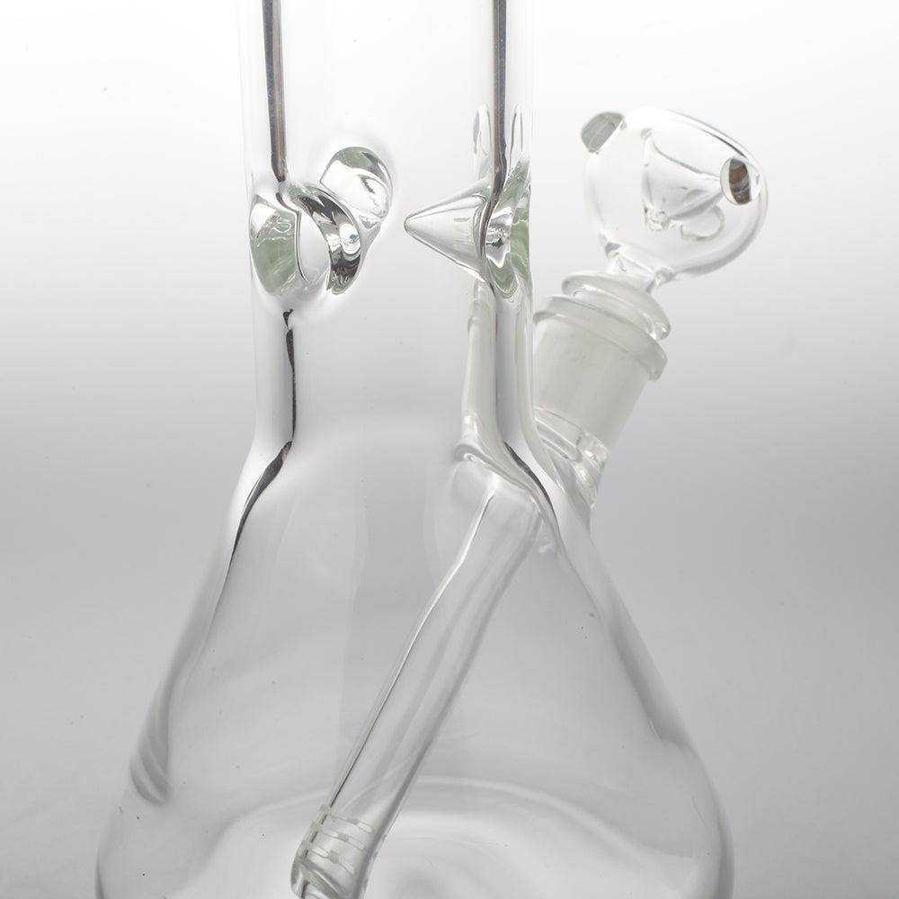 18 Extra Thick Clear Glass Beaker Bong