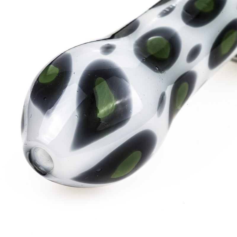Glass Spoon Pipe with Leopard Print