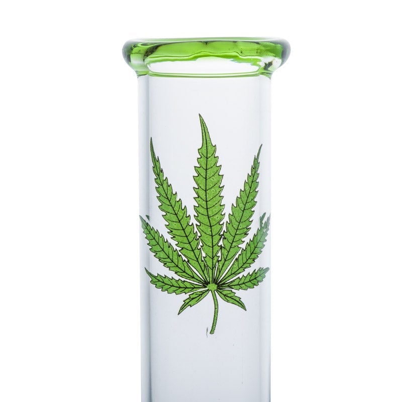 8.3 Leaf Print Mini Glass Bong