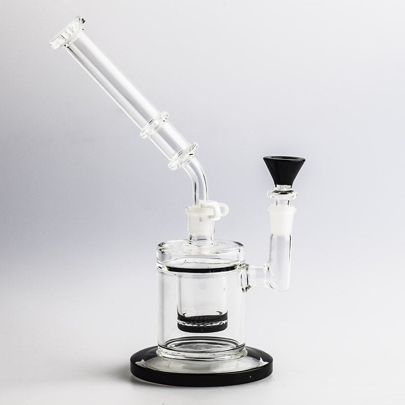 Clear Glass Honeycomb Perc Bong