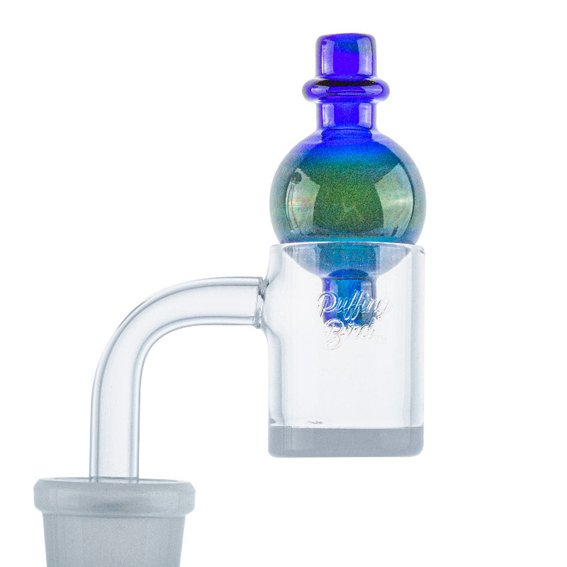 Blue Bubble Glass Carb Cap