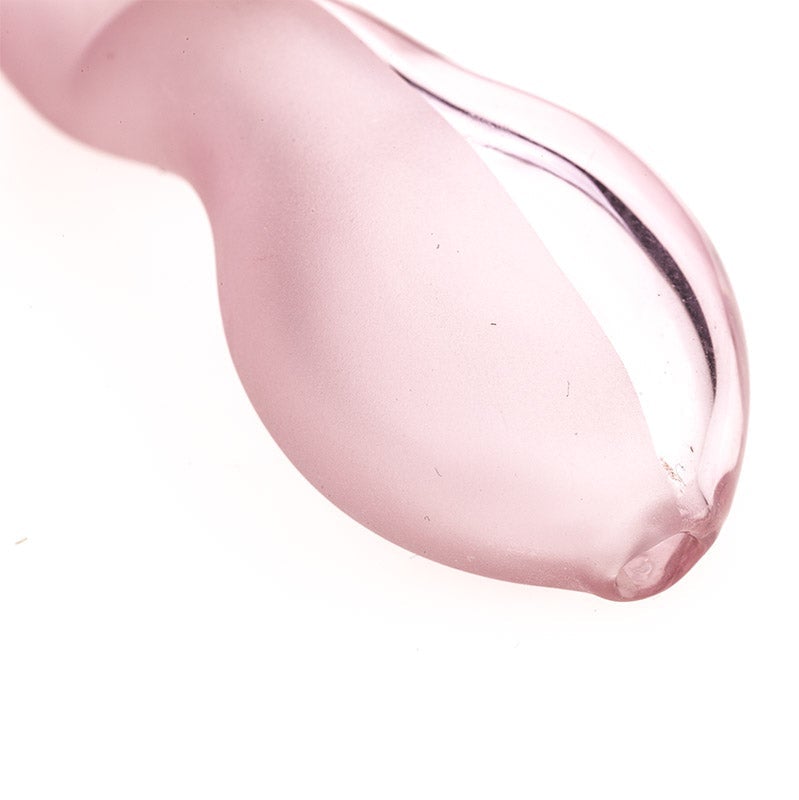 Pink Clear Glass Sherlock Pipe